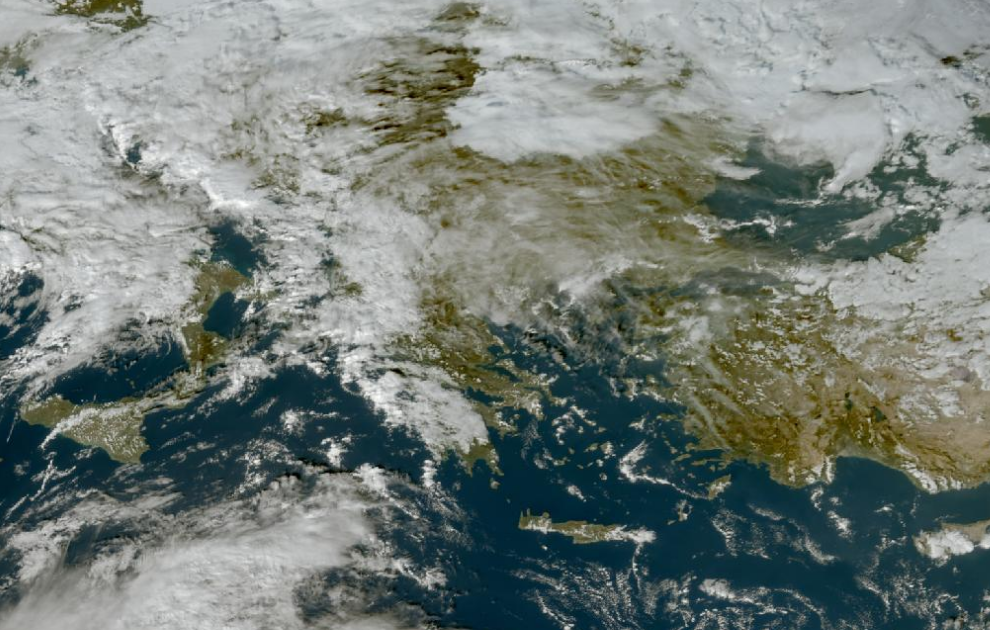 Τελευταία δορυφορική εικόνα νεφοκάλυψης