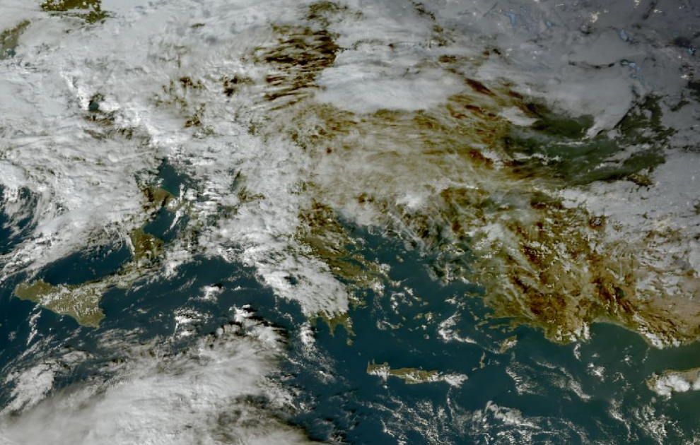 Τελευταία δορυφορική εικόνα νεφοκάλυψης