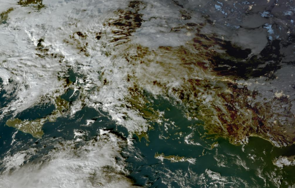 Τελευταία δορυφορική εικόνα νεφοκάλυψης