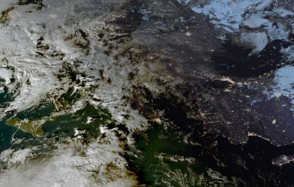 Τελευταία δορυφορική εικόνα νεφοκάλυψης