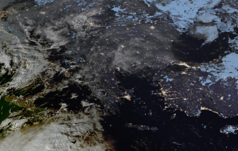 Τελευταία δορυφορική εικόνα νεφοκάλυψης