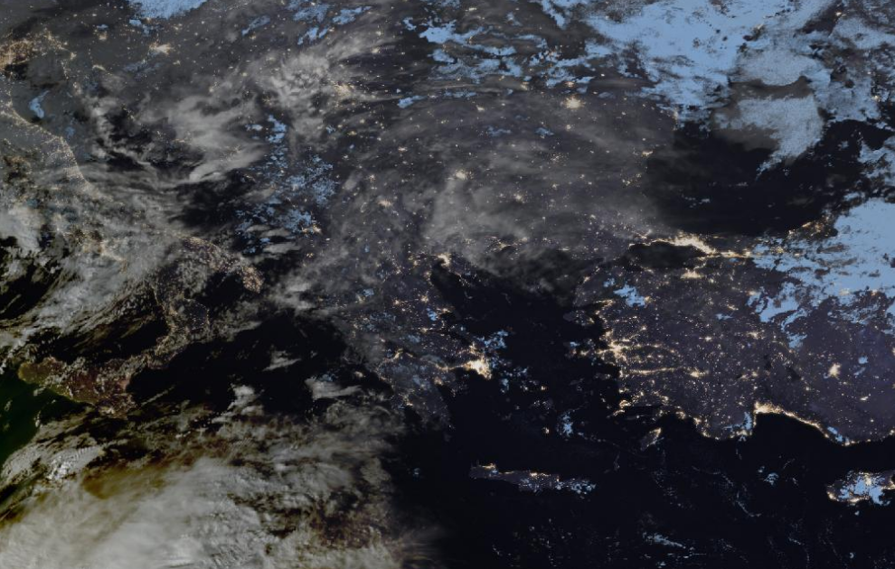 Τελευταία δορυφορική εικόνα νεφοκάλυψης