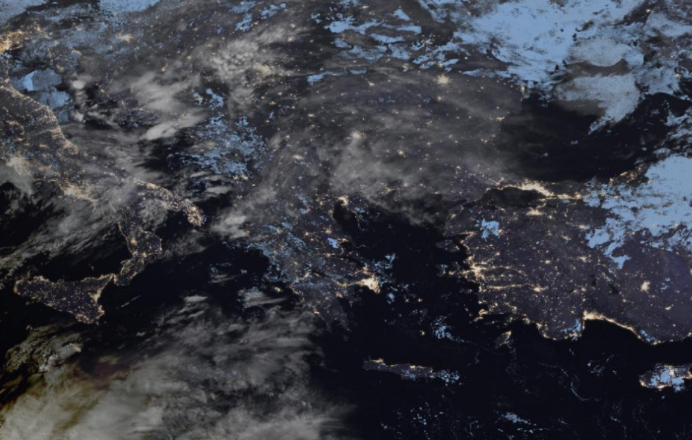 Τελευταία δορυφορική εικόνα νεφοκάλυψης