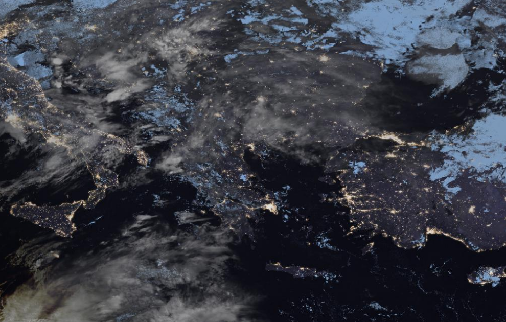 Τελευταία δορυφορική εικόνα νεφοκάλυψης