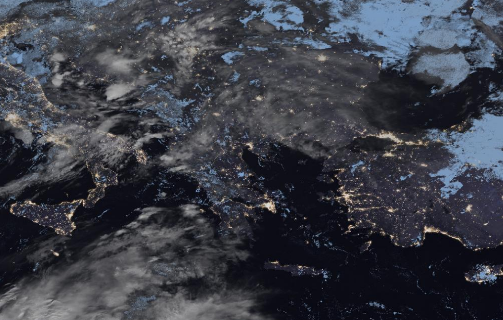 Τελευταία δορυφορική εικόνα νεφοκάλυψης