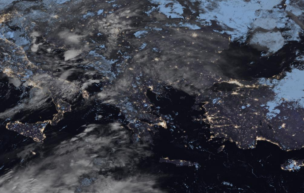 Τελευταία δορυφορική εικόνα νεφοκάλυψης