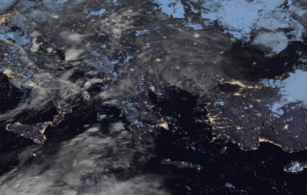 Τελευταία δορυφορική εικόνα νεφοκάλυψης