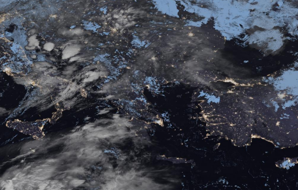 Τελευταία δορυφορική εικόνα νεφοκάλυψης