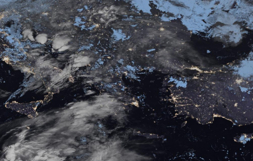 Τελευταία δορυφορική εικόνα νεφοκάλυψης