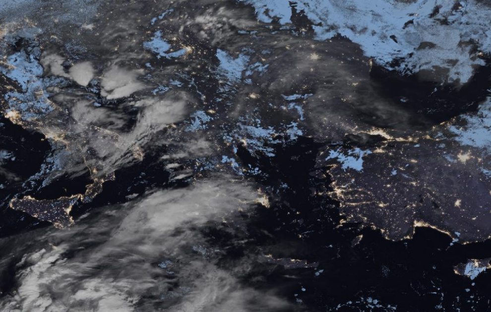 Τελευταία δορυφορική εικόνα νεφοκάλυψης