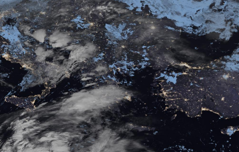 Τελευταία δορυφορική εικόνα νεφοκάλυψης