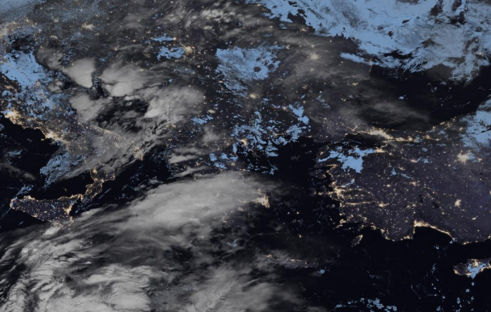 Τελευταία δορυφορική εικόνα νεφοκάλυψης