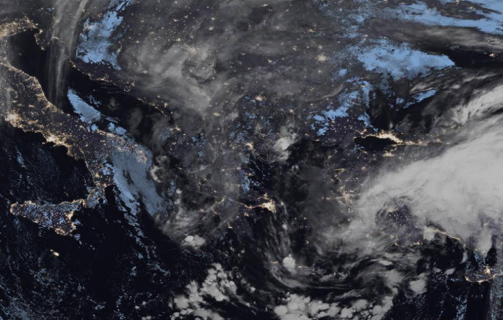 Τελευταία δορυφορική εικόνα νεφοκάλυψης