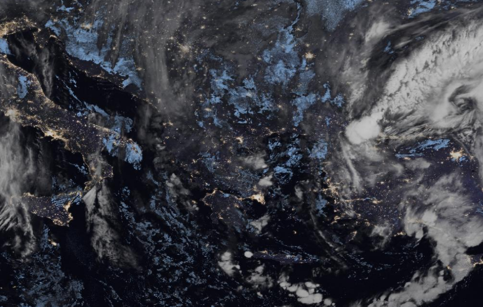 Τελευταία δορυφορική εικόνα νεφοκάλυψης