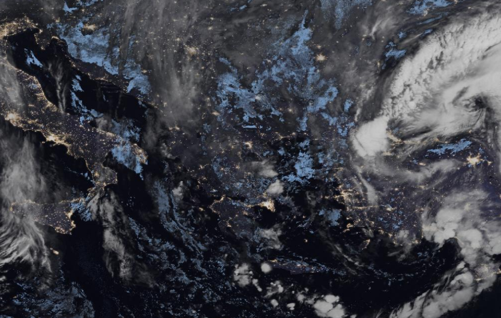 Τελευταία δορυφορική εικόνα νεφοκάλυψης