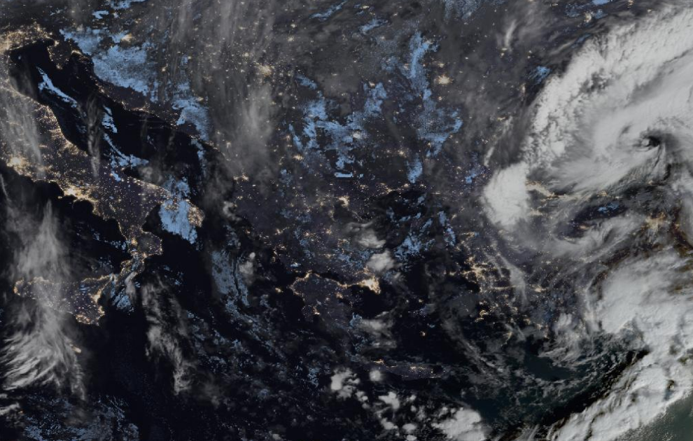 Τελευταία δορυφορική εικόνα νεφοκάλυψης