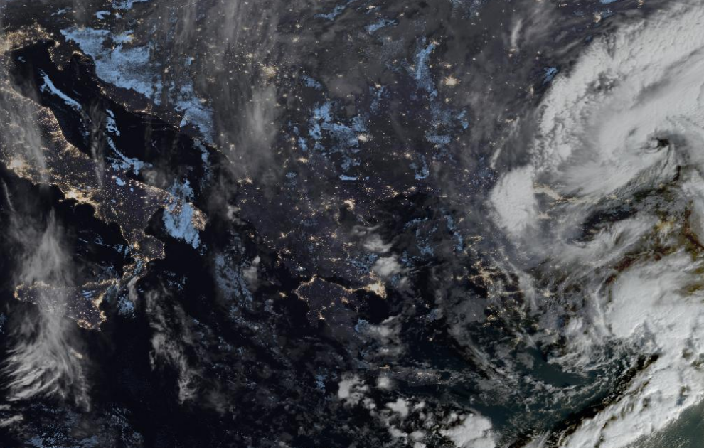 Τελευταία δορυφορική εικόνα νεφοκάλυψης