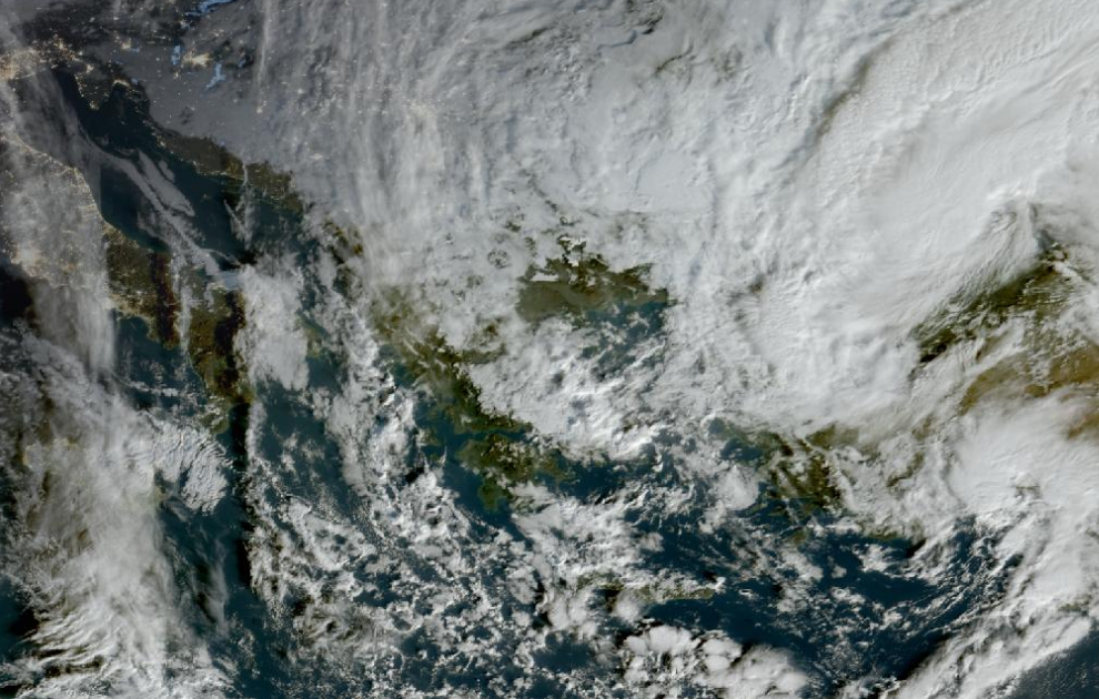 Τελευταία δορυφορική εικόνα νεφοκάλυψης