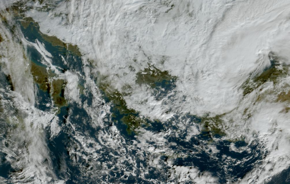 Τελευταία δορυφορική εικόνα νεφοκάλυψης