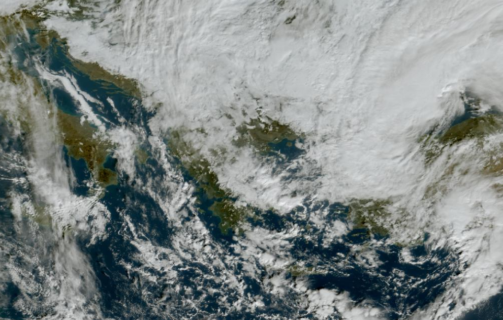 Τελευταία δορυφορική εικόνα νεφοκάλυψης