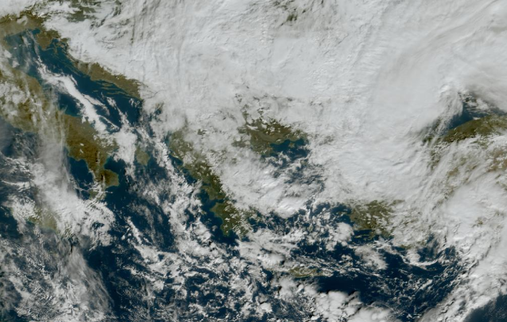 Τελευταία δορυφορική εικόνα νεφοκάλυψης