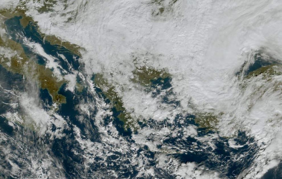 Τελευταία δορυφορική εικόνα νεφοκάλυψης