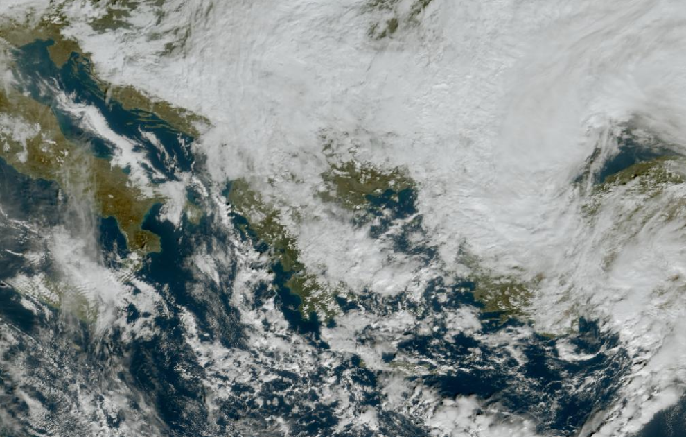 Τελευταία δορυφορική εικόνα νεφοκάλυψης