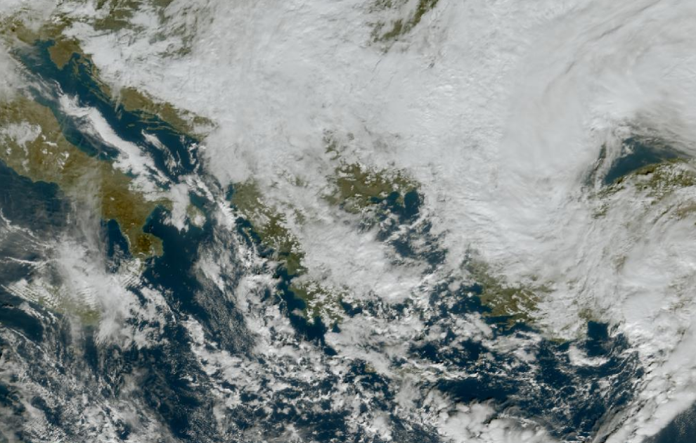 Τελευταία δορυφορική εικόνα νεφοκάλυψης