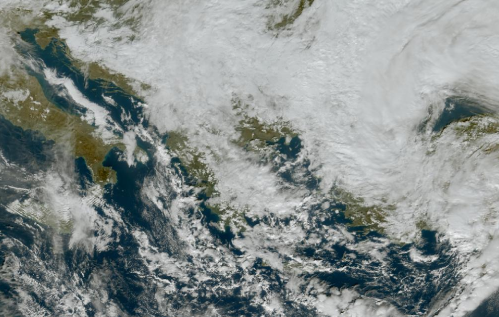 Τελευταία δορυφορική εικόνα νεφοκάλυψης