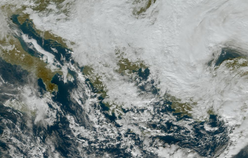 Τελευταία δορυφορική εικόνα νεφοκάλυψης