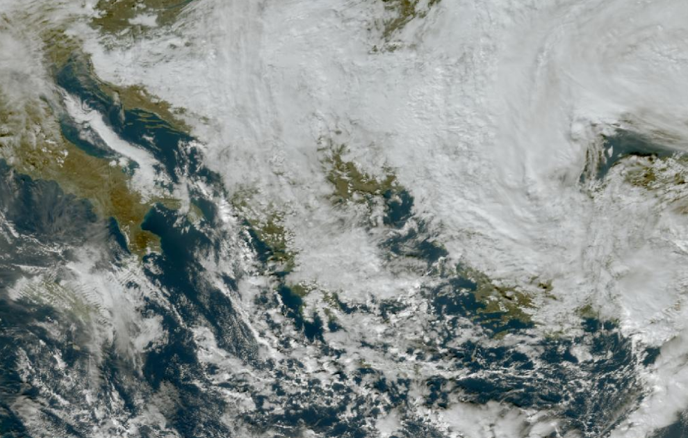 Τελευταία δορυφορική εικόνα νεφοκάλυψης