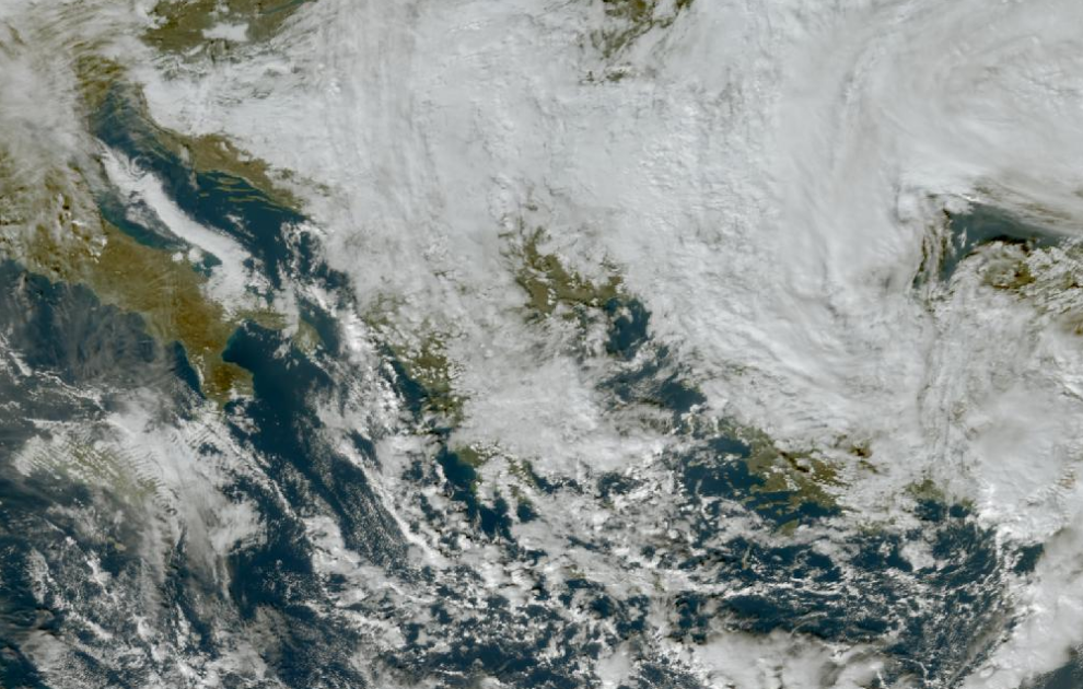 Τελευταία δορυφορική εικόνα νεφοκάλυψης