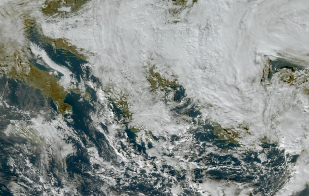 Τελευταία δορυφορική εικόνα νεφοκάλυψης