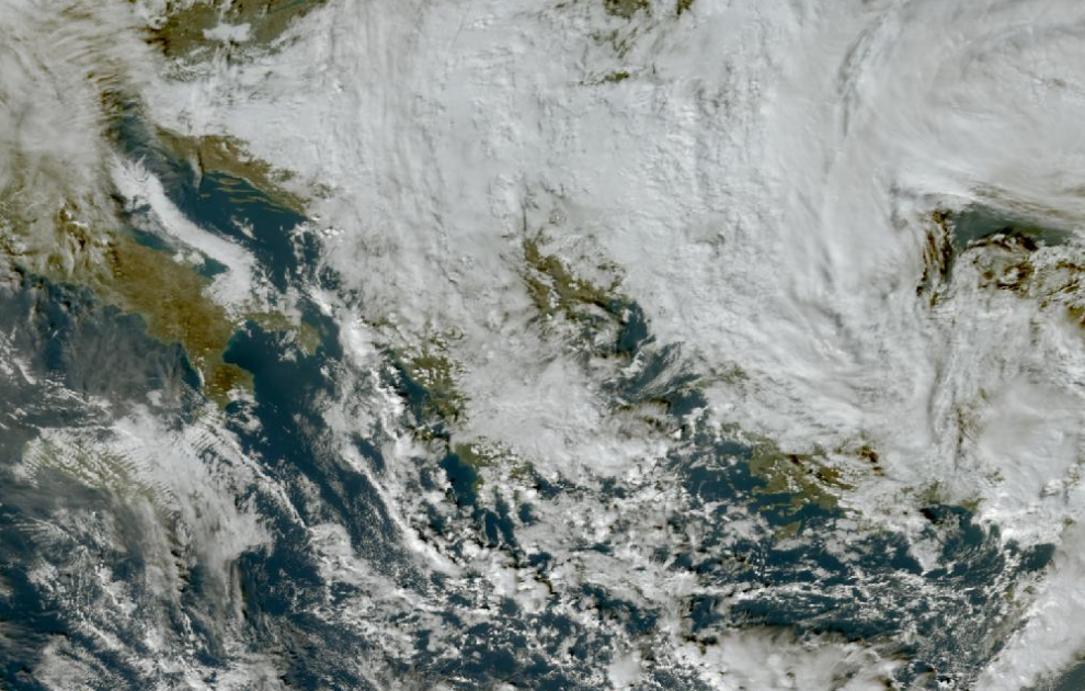 Τελευταία δορυφορική εικόνα νεφοκάλυψης