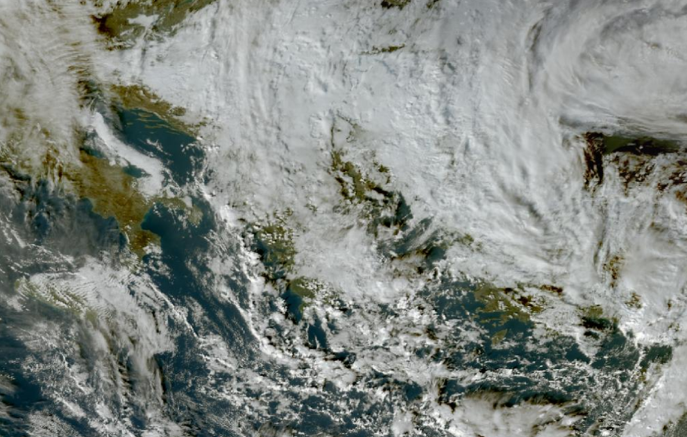 Τελευταία δορυφορική εικόνα νεφοκάλυψης