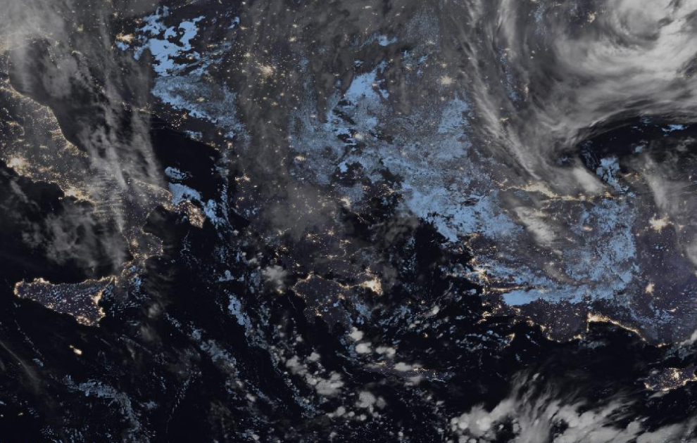 Τελευταία δορυφορική εικόνα νεφοκάλυψης