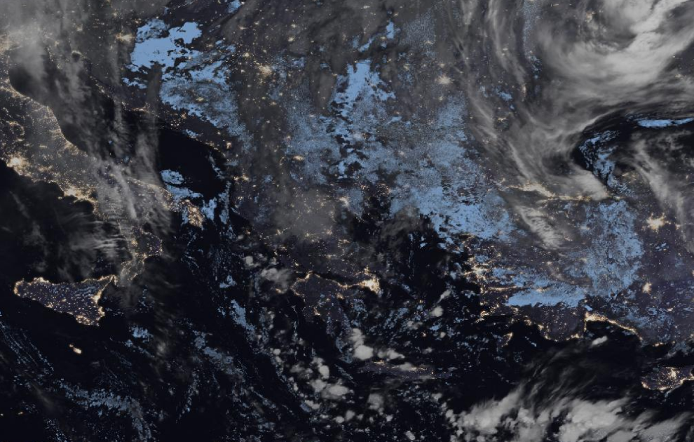 Τελευταία δορυφορική εικόνα νεφοκάλυψης