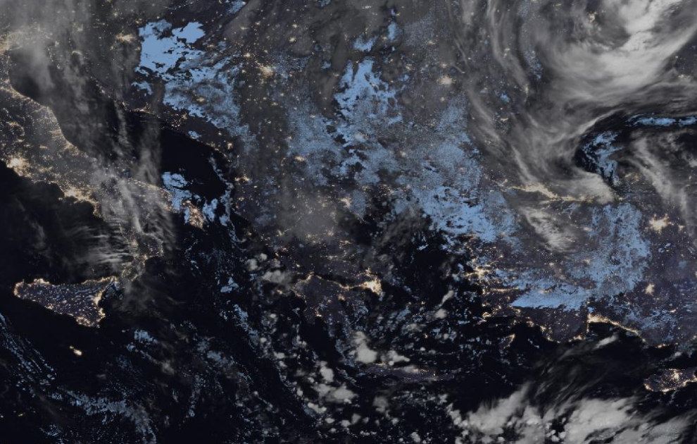 Τελευταία δορυφορική εικόνα νεφοκάλυψης