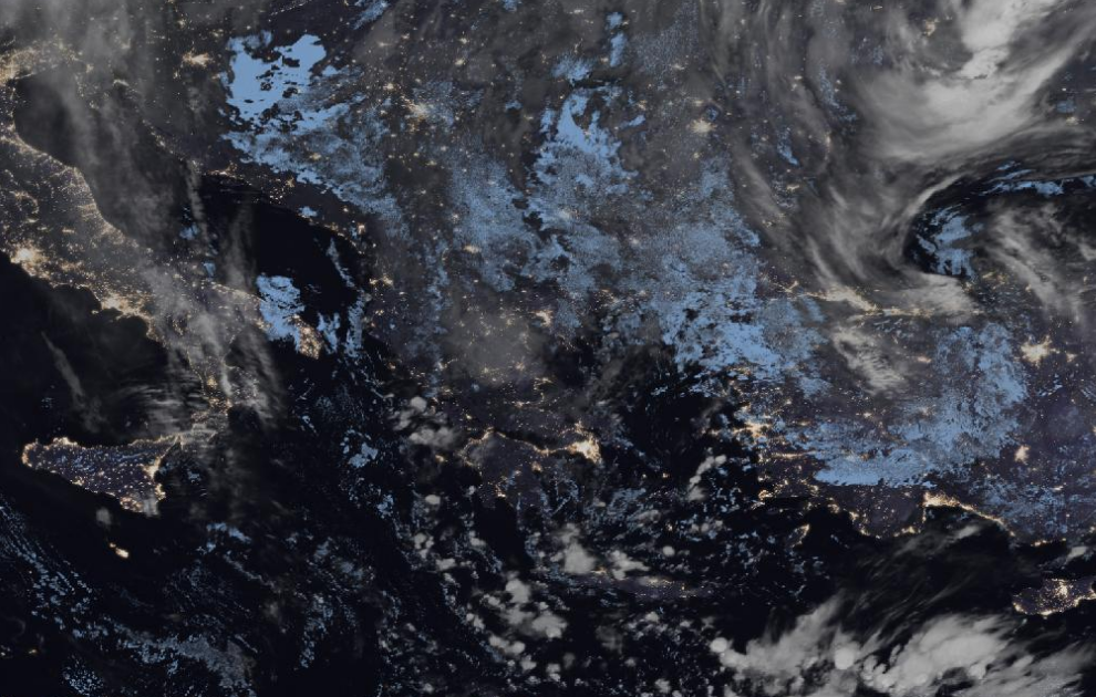 Τελευταία δορυφορική εικόνα νεφοκάλυψης