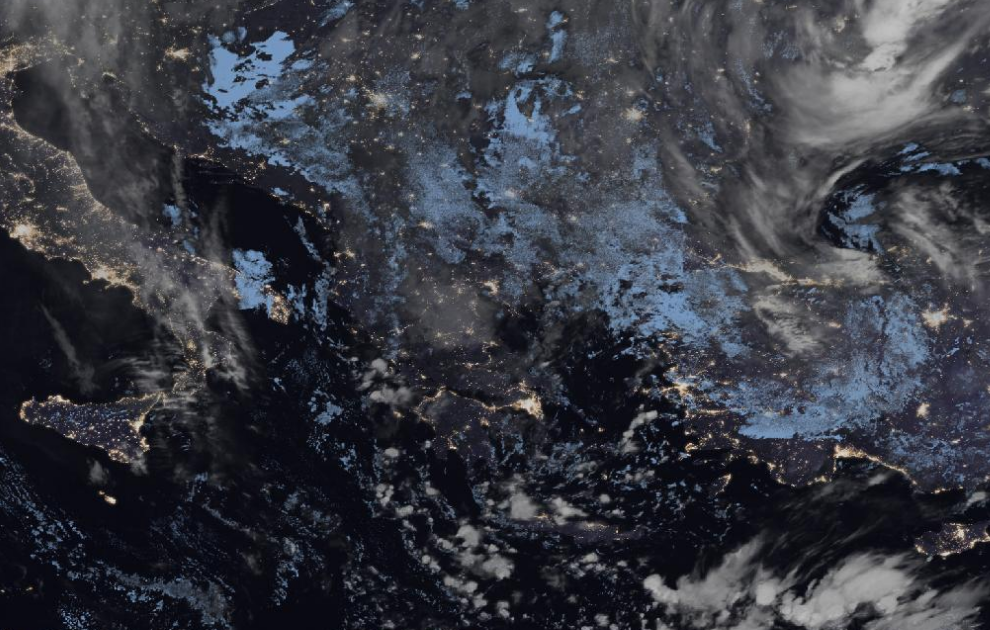 Τελευταία δορυφορική εικόνα νεφοκάλυψης