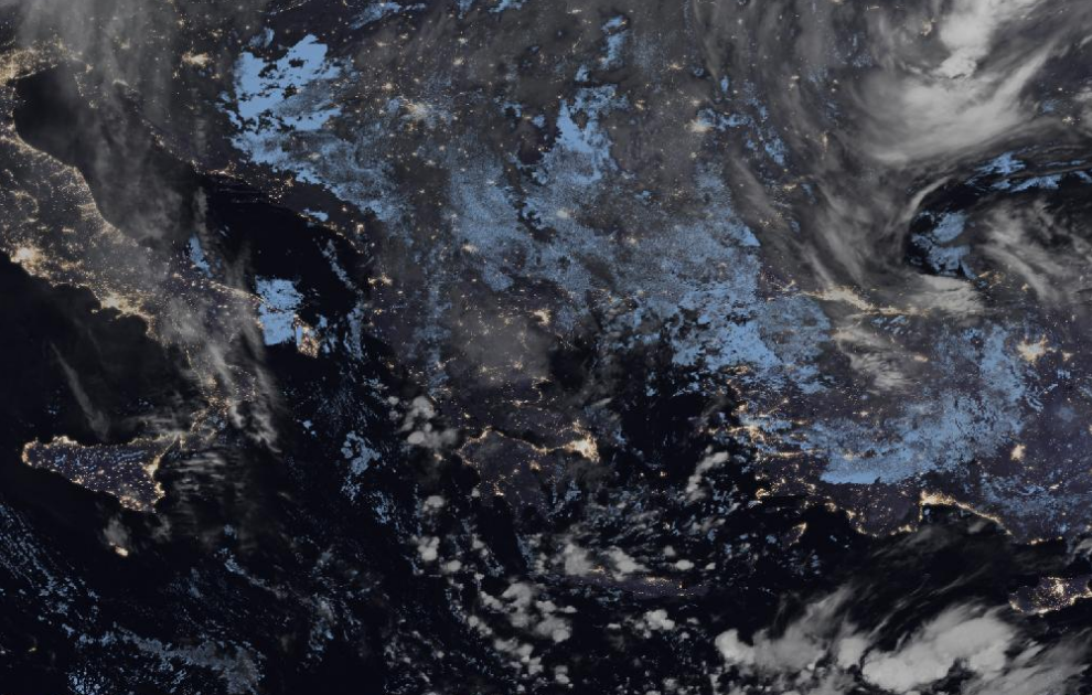 Τελευταία δορυφορική εικόνα νεφοκάλυψης