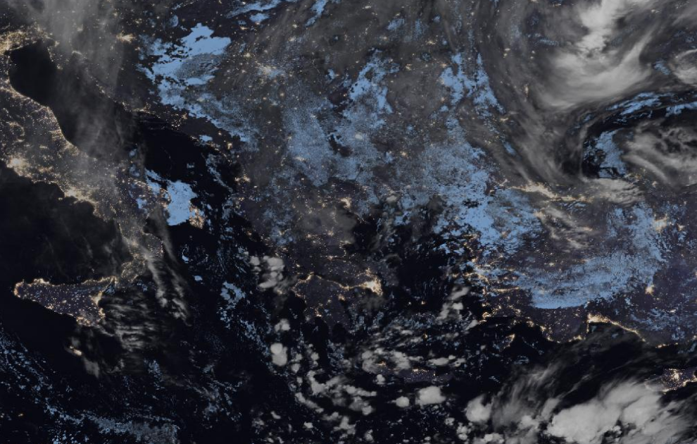 Τελευταία δορυφορική εικόνα νεφοκάλυψης