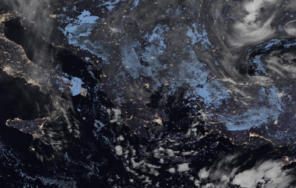 Τελευταία δορυφορική εικόνα νεφοκάλυψης