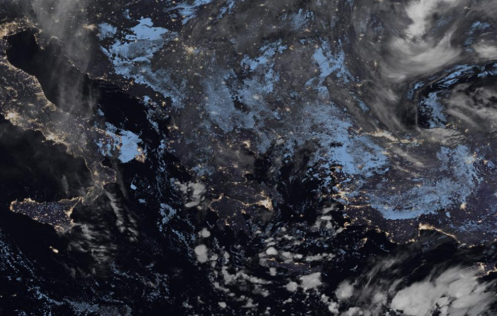 Τελευταία δορυφορική εικόνα νεφοκάλυψης