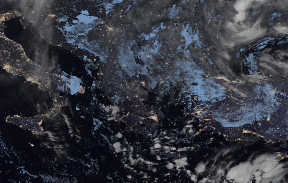 Τελευταία δορυφορική εικόνα νεφοκάλυψης