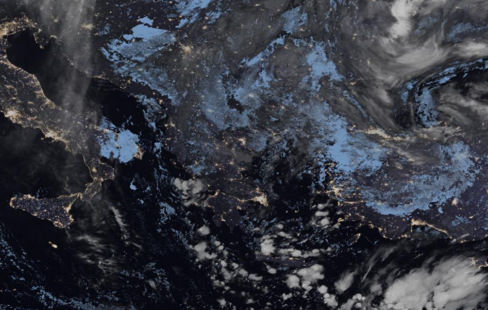 Τελευταία δορυφορική εικόνα νεφοκάλυψης