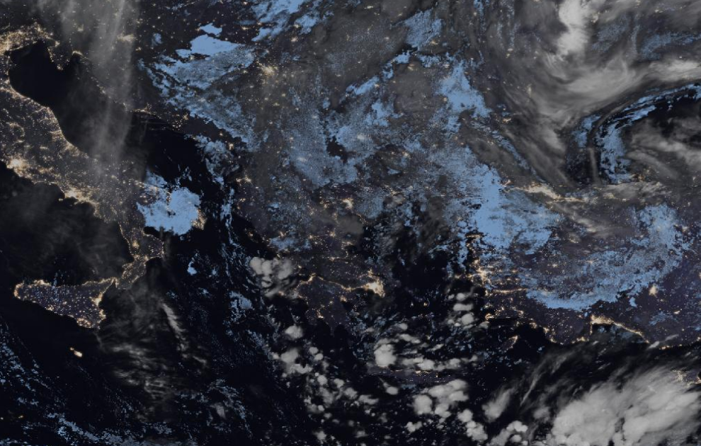 Τελευταία δορυφορική εικόνα νεφοκάλυψης