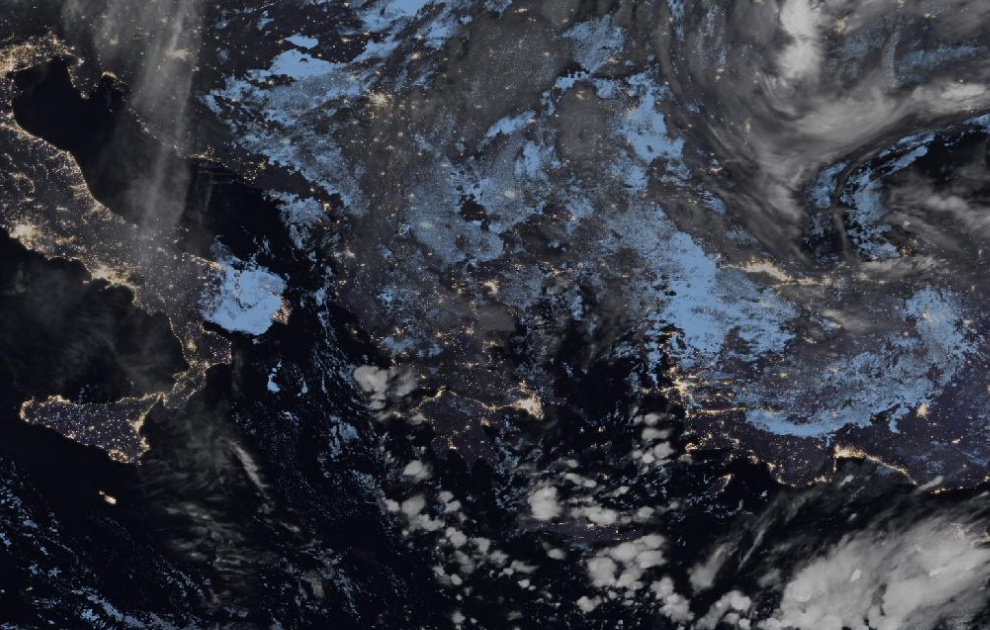 Τελευταία δορυφορική εικόνα νεφοκάλυψης