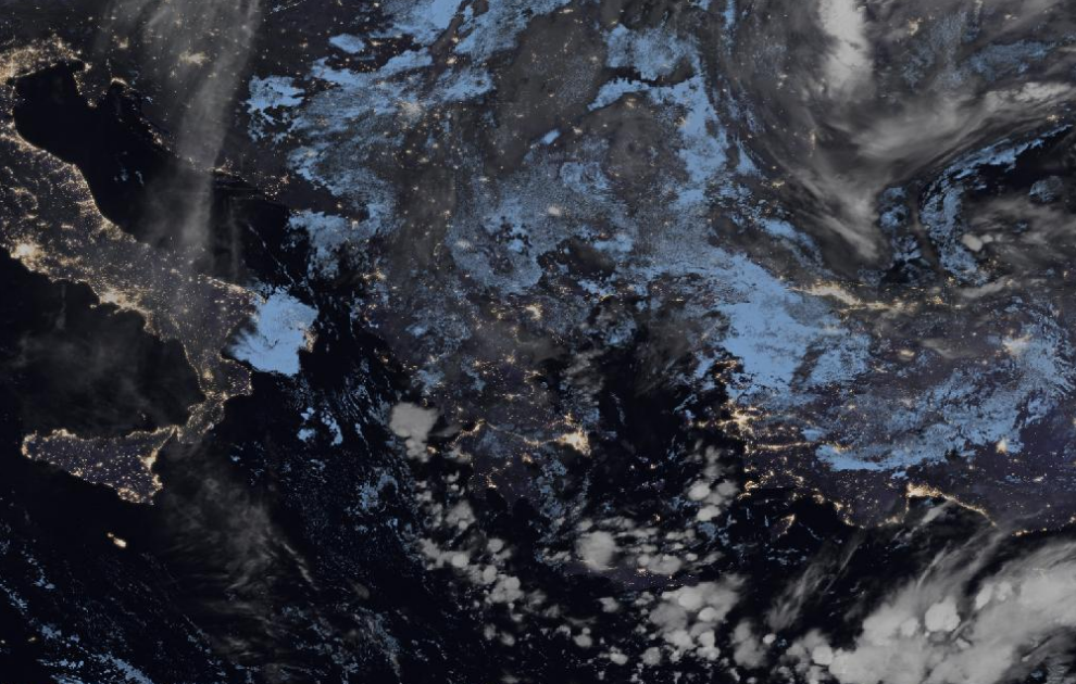 Τελευταία δορυφορική εικόνα νεφοκάλυψης