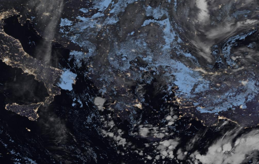 Τελευταία δορυφορική εικόνα νεφοκάλυψης